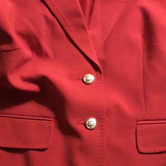Anne Klein Jackets & Blazers - Anne Klein Red Blazer To Gold Button for closure.Size 8 $ 45